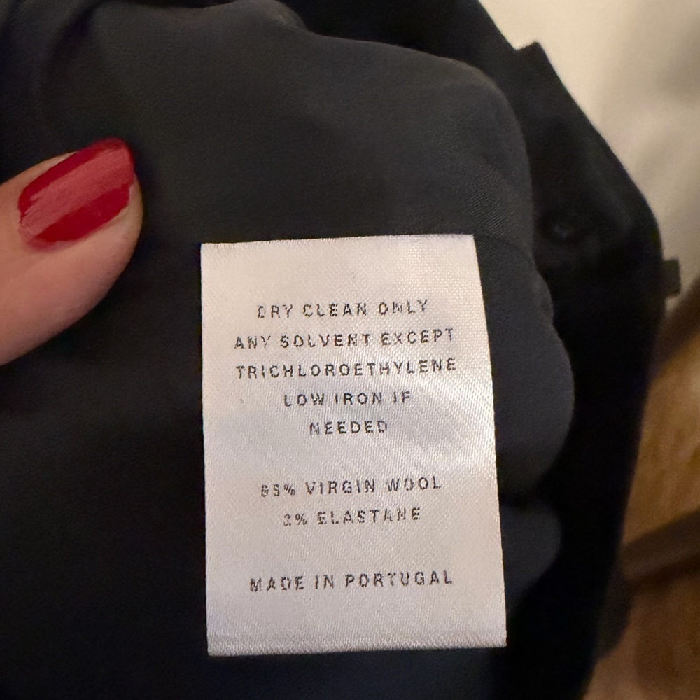 NWT AYR The Power Pant | Wool High Rise Pleated Trouser | Black | Size 4 Long - Picture 4 of 6